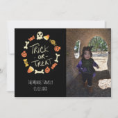 ハロウィン 手書きチョーク フォトカード シーズンカード (正面)