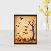 ハロウィン 挨拶 カード いたずらかぼうし (黄色い花)