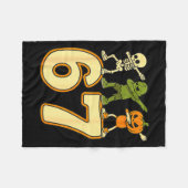 ハロウィン 数字 67 ６七 男性 女性 フリースブランケット (正面(横))