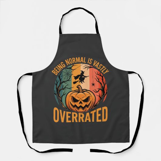 ハロウィン 普通であることは大いに過小評価される 魔女 D エプロン (正面)