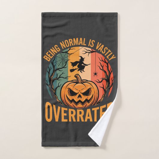 ハロウィン 普通であることは大いに過小評価される 魔女 D ハンドタオル (ハンドタオル)
