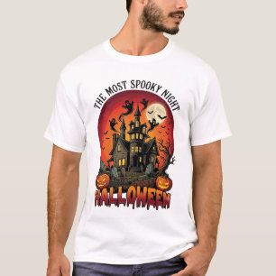 ハロウィン 最も怖い夜 幽霊の館 幽霊 P Tシャツ