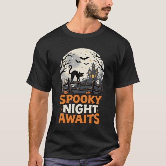 ハロウィン 月夜の スプーキー ナイト Tシャツ (正面)