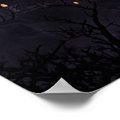 ハロウィン+月+魔女 ポスター (角)
