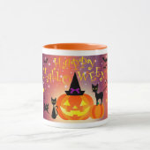 ハロウィン 楽しい 光るパンプキン パーティー マグカップ (中央)