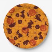 ハロウィン 楽しい 紙皿 9" (正面)