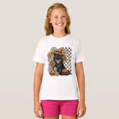 ハロウィン 楽しい Tシャツ 黒猫 Tシャツ (正面フル)