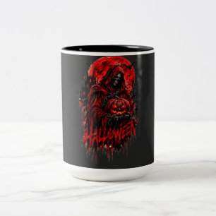 ハロウィン 死神 パンプキン ゴシック ホラー デザイン ツートーンマグカップ