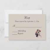 ハロウィン 死者の日 結婚式 出席確認 出欠カード (正面)