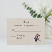 ハロウィン 死者の日 結婚式 出席確認 出欠カード (スタンド正面)