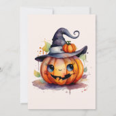 ハロウィン 水彩の かぼちゃの Little Boo 赤ちゃん ショー 招待状 (裏面)