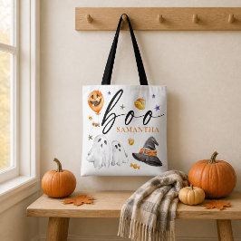 ハロウィン 水彩 白 トートバッグ