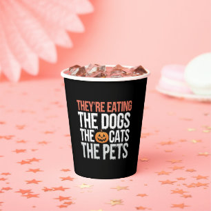 ハロウィン、犬も猫もペットも食べられちゃう 紙コップ