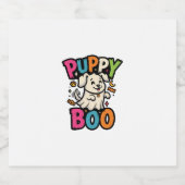 ハロウィン 犬 パピー ブー スパークリングワインラベル (シングルラベル)