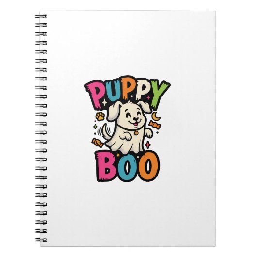 ハロウィン 犬 パピー ブー ノートブック (正面)