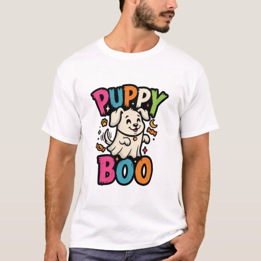 ハロウィン 犬 パピー ブー Tシャツ (正面)