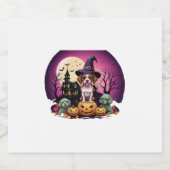 ハロウィン 犬 秋 愛好家 スパークリングワインラベル (シングルラベル)