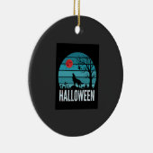 ハロウィン 狼 墓場 月 ベクター セラミックオーナメント (右)