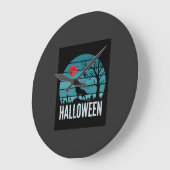 ハロウィン 狼 墓場 月 ベクター ラージ壁時計 (傾斜)