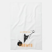 ハロウィン 猫 おやつ キッチンタオル (縦)