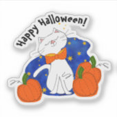 ハロウィン 猫 かぼちゃ シール (正面)