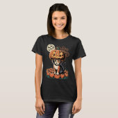 ハロウィン 猫 かぼちゃ Tシャツ (正面フル)