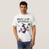 ハロウィン+猫+ウィッチ+おもしろTシャツ Tシャツ (正面フル)