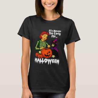 ハロウィン+猫+カボチャ+ジャックの季節は早いほどいい Tシャツ
