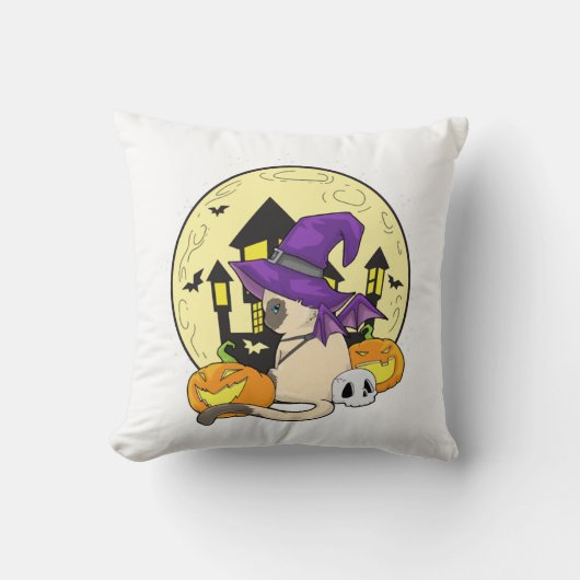 ハロウィン 猫 クッション (正面)