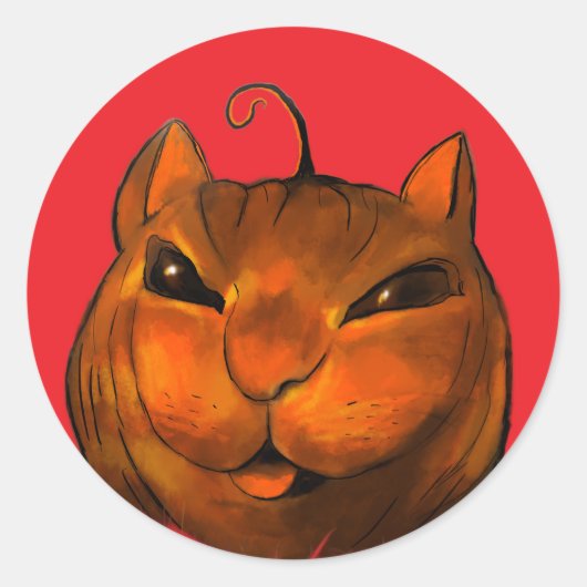 ハロウィン 猫 ステッカー (正面)