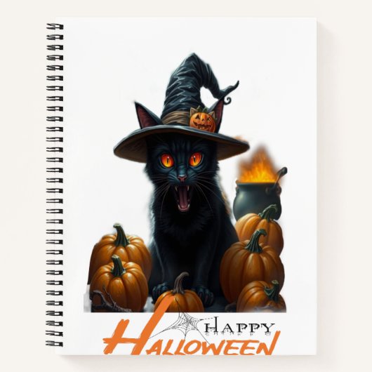 ハロウィン 猫 ノートブック (正面)