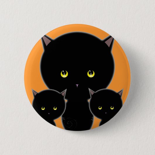 ハロウィン 猫 ピンバッジ (正面)