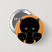 ハロウィン 猫 ピンバッジ (正面&裏面)