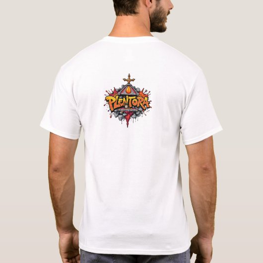 ハロウィン 猫 ホラー アート グラフィティ Tシャツ (裏面)