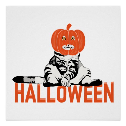 ハロウィン 猫 ポスター (正面)