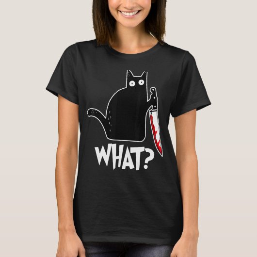 ハロウィン 猫 何 Tシャツ (正面)