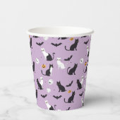 ハロウィン 猫 紫 紙コップ (裏面)