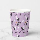 ハロウィン 猫 紫 紙コップ (右)
