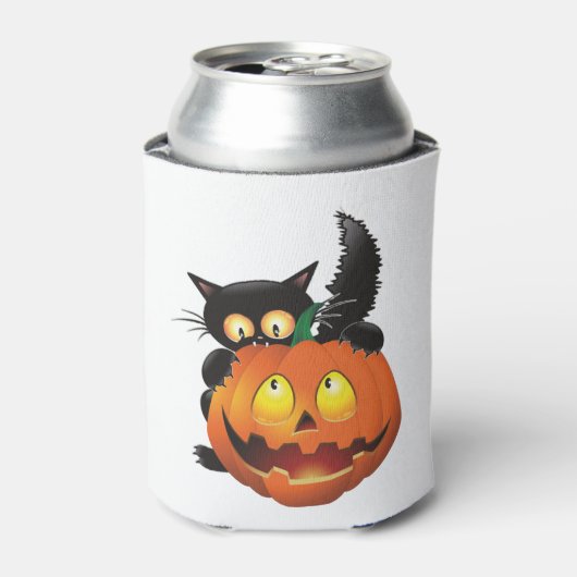 ハロウィン 猫 缶クーラー (缶正面)