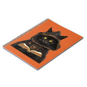 ハロウィン 猫 読書 標本 解剖学 スペル リスト ノートブック (左側)