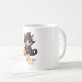 ハロウィン 猫 魔女の手 コーヒーマグカップ (正面右)