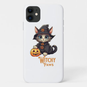 ハロウィン 猫 魔女の手 iPhone 11 ケース