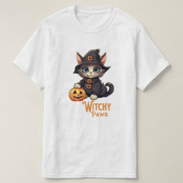 ハロウィン 猫 魔女の手 Tシャツ