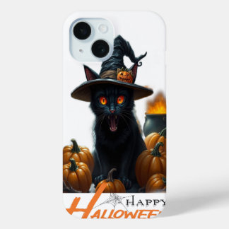 ハロウィン 猫 iPhone 15ケース