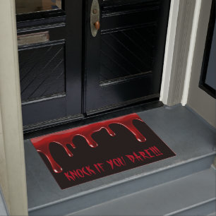 ハロウィン 玄関マット - 勇気があるならノックして！