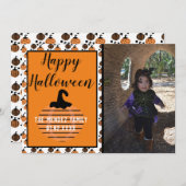 ハロウィン 現代のカボチャ柄 フォトカード シーズンカード (正面/裏面)