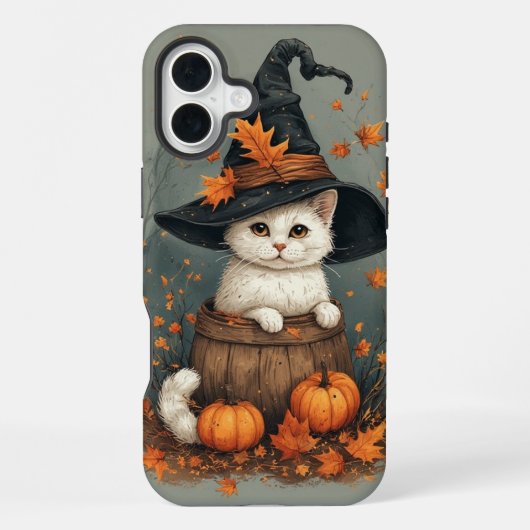 ハロウィン 白猫 iPhoneケース (裏面)