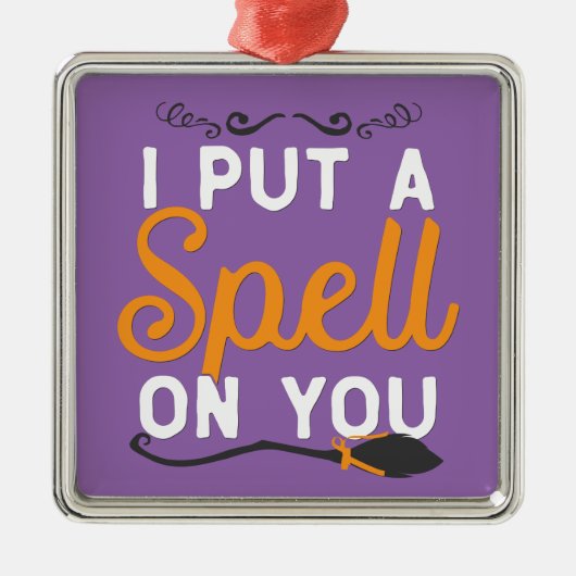 ハロウィン-私はあなたに綴りを置きました メタルオーナメント (正面)