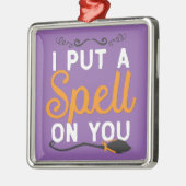 ハロウィン-私はあなたに綴りを置きました メタルオーナメント (左)