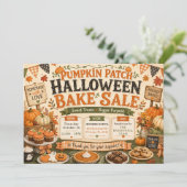 ハロウィン 秋のかぼちゃパッチ ベイクセール 招待状 (スタンド正面)